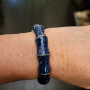 Navy enamel bracelet